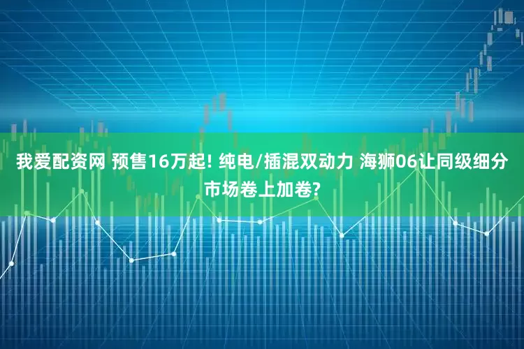 我爱配资网 预售16万起! 纯电/插混双动力 海狮06让同级细分市场卷上加卷?