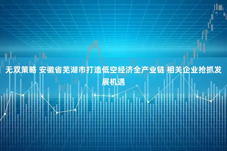 无双策略 安徽省芜湖市打造低空经济全产业链 相关企业抢抓发展机遇